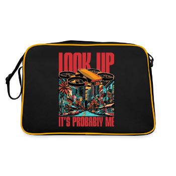 Passionné de drones, levez les yeux, c’est probablement un pilote de drone - Sac Retro - noir/or - Dos