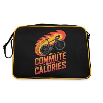 My Commute Burns Calories Vélo - Sac Retro - noir/or - Dos