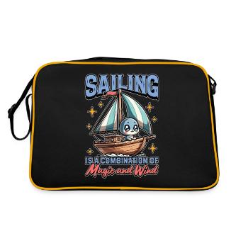 La voile est une combinaison de magie et de navigation - Sac Retro - noir/or - Dos