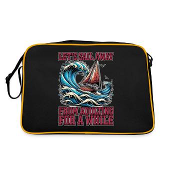 Navigation Éloignons-nous du pêcheur adulte - Sac Retro - noir/or - Dos