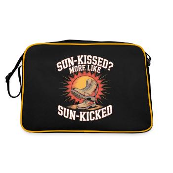 Sun Kissed More Like Sun Kicked Sunburn - Retro Tasche - Schwarz/Gold - Hinten