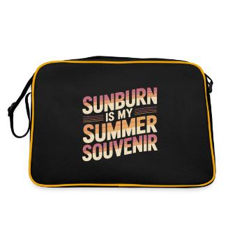Sunburn Is My Summer Souvenir Sunburn - Retro Tasche - Schwarz/Gold - Hinten