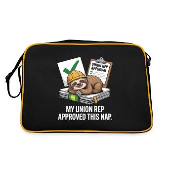 My Union Rep Approved This Nap Labor Day - Retro Tasche - Schwarz/Gold - Hinten