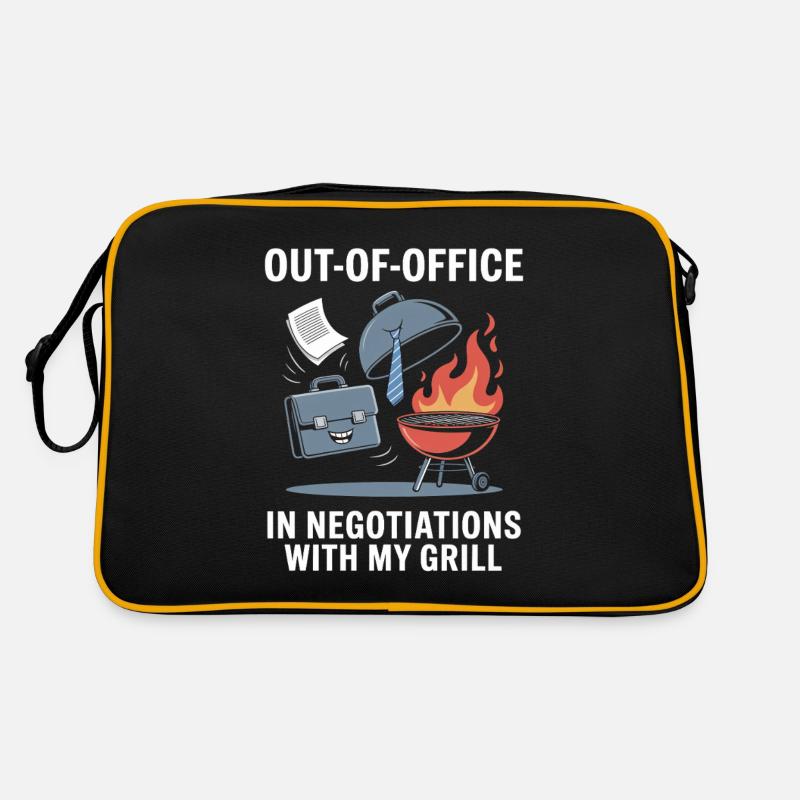 Absent du bureau dans les négociations avec ma main-d’œuvre du grill Sac Retro