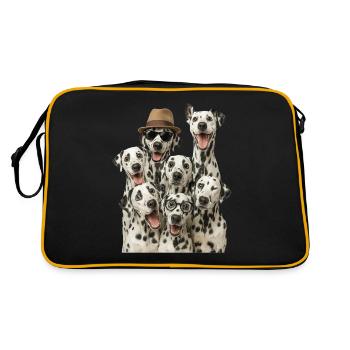 Dalmatiner - Retro Tasche - Schwarz/Gold - Hinten