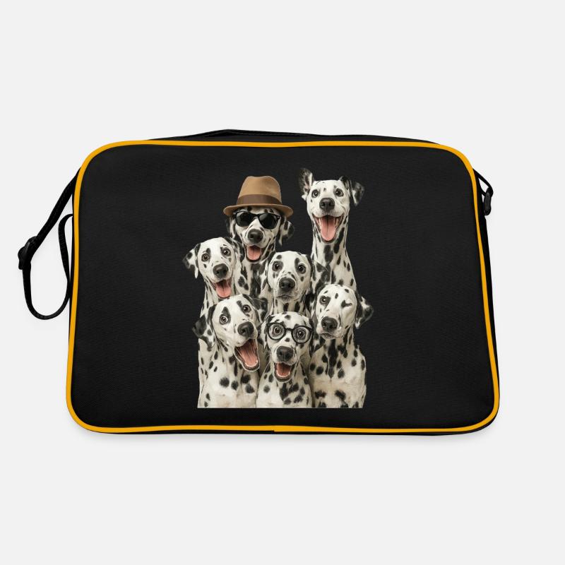 Dalmatiner - Retro Tasche - Schwarz/Gold