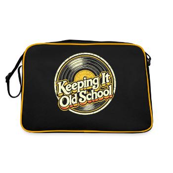 Die alte Schule bewahren - Retro Tasche - Schwarz/Gold - Hinten