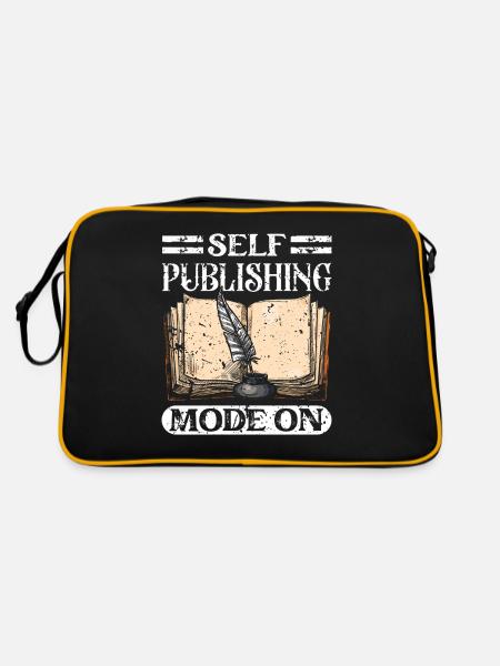 Writer Writing Novels Author - Retro Bag - black/gold - Back