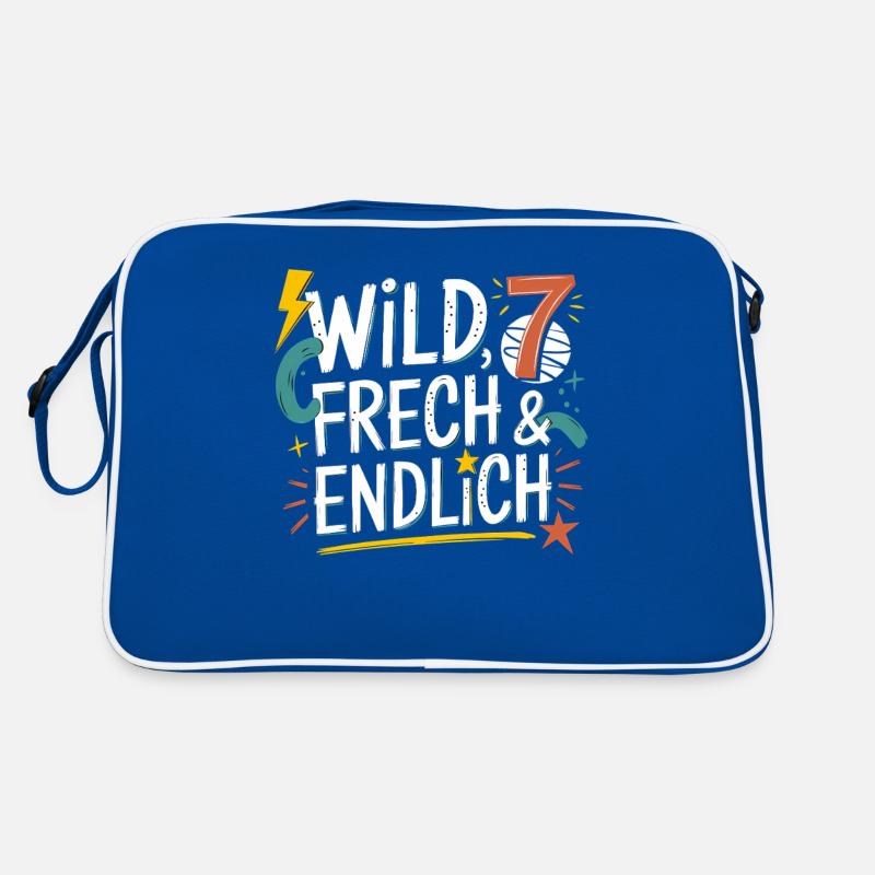 Sauvage, effronté et enfin 7 ans 7e anniversaire Sac Retro