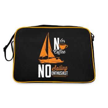 Sailing No Coffee No Sailing Ship Coffee Lover - Retro Bag - black/gold - Back
