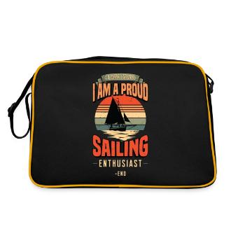 Navigation Une petite histoire Je suis un fier passionné de bateaux - Sac Retro - noir/or - Dos