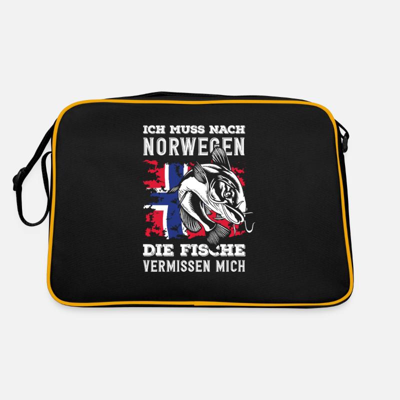 Norvège Pêche Dire Drôle Design Sac Retro