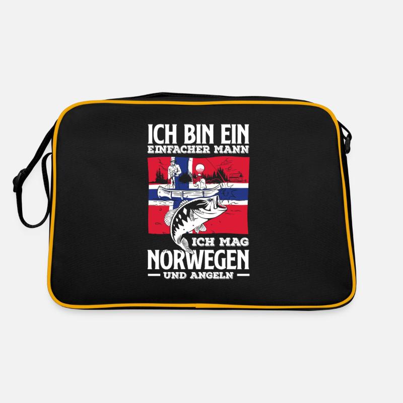 Norvège Pêche Dire Drôle Design Sac Retro