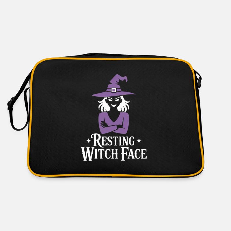 Visage de sorcière au repos Halloween Sac Retro