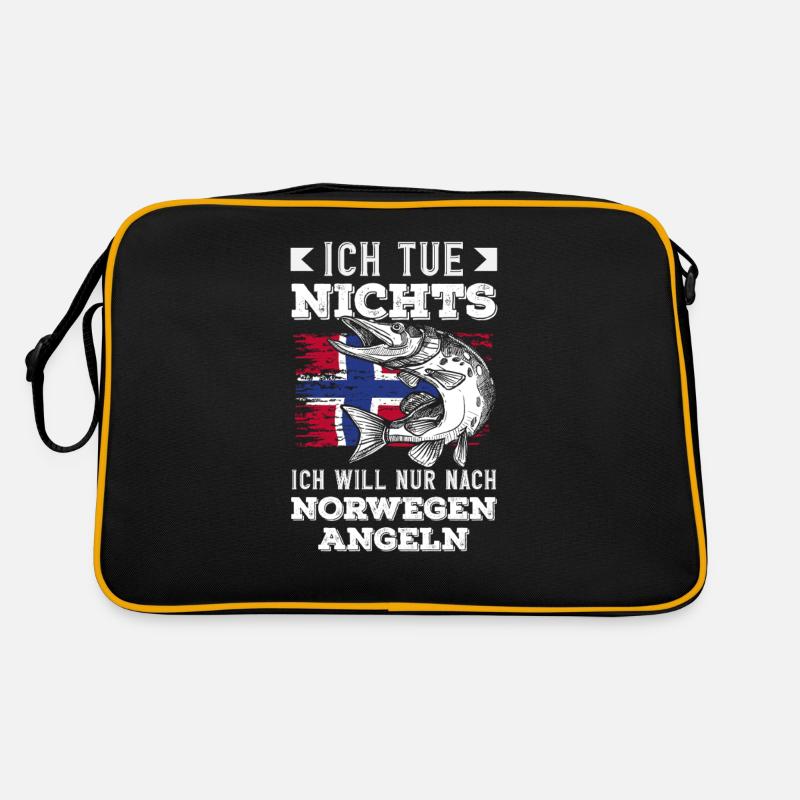Norvège Pêche Dire Drôle Design Sac Retro