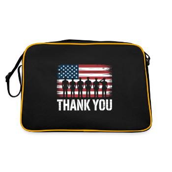 Journée des anciens combattants du drapeau américain - Sac Retro - noir/or - Dos