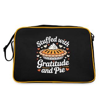 Farci de gratitude et tarte Thanksgiving - Sac Retro - noir/or - Dos