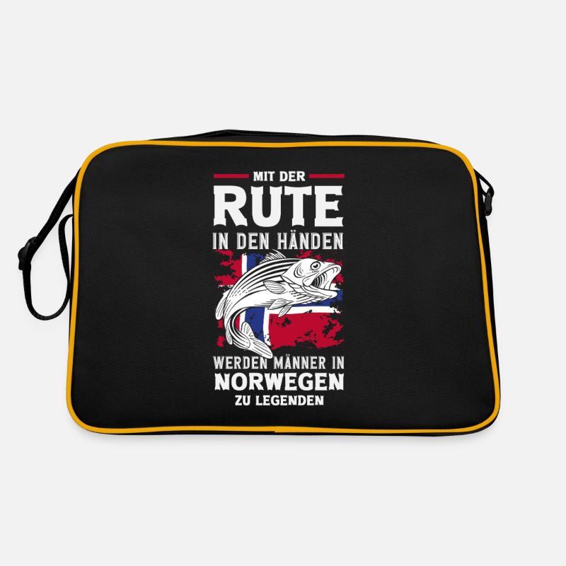Norvège Pêche Dire Drôle Design Sac Retro