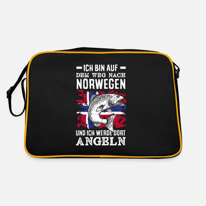 Norvège Pêche Dire Drôle Design Sac Retro