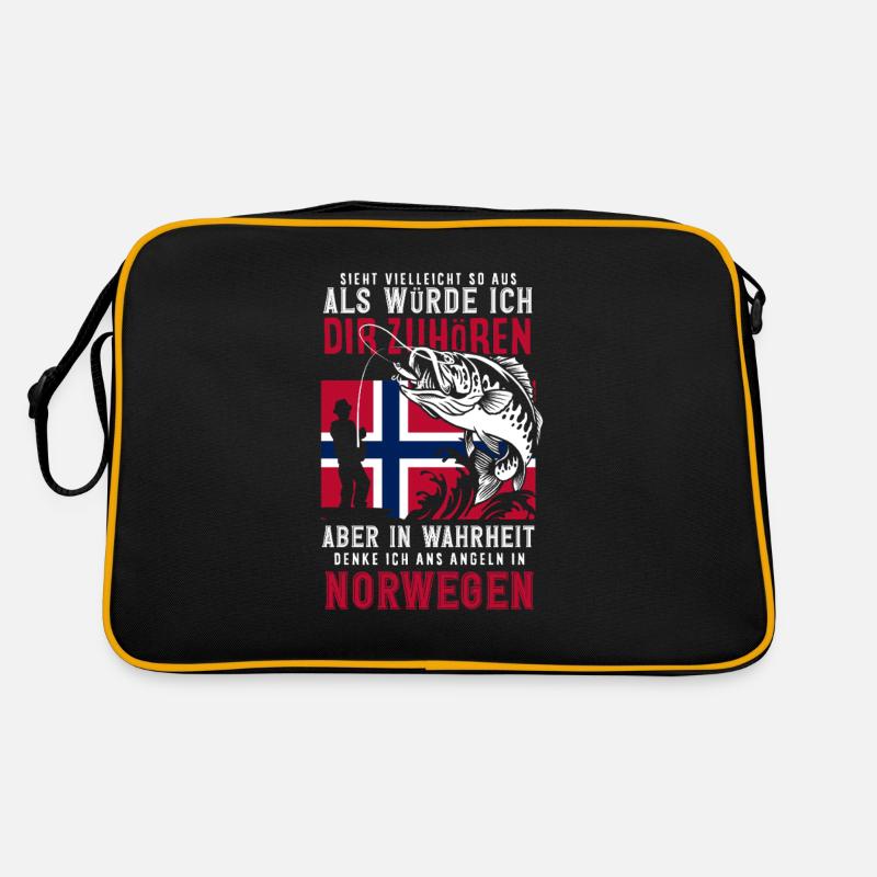 Norvège Pêche Dire Drôle Design Sac Retro