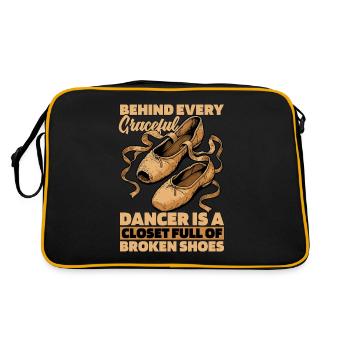 Le ballet derrière chaque danseur gracieux Professeur de ballet - Sac Retro - noir/or - Dos