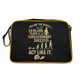 Sie sind das Ergebnis von 3,8 Milliarden Jahren - Retro Tasche - Schwarz/Gold - Hinten
