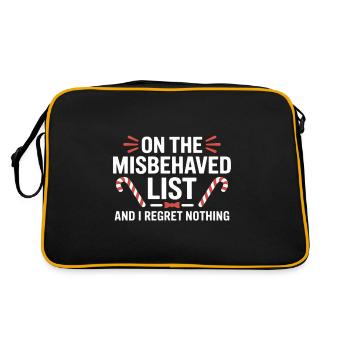 On The Misbehaved List And I Regret Nothing - Retro Bag - black/gold - Back