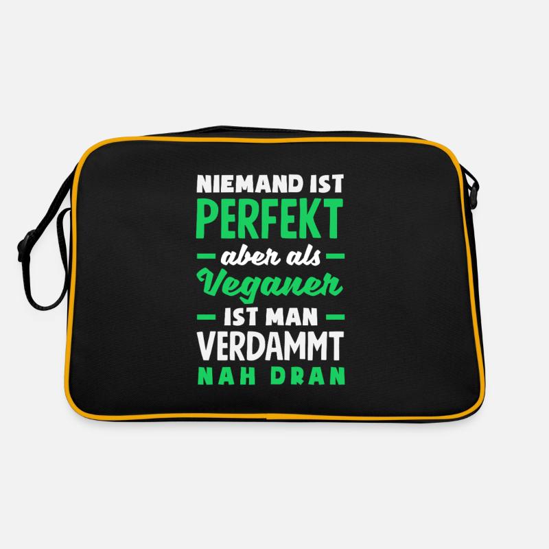 Attention Je suis végétalien Drôle Cadeau végétalien Sac Retro