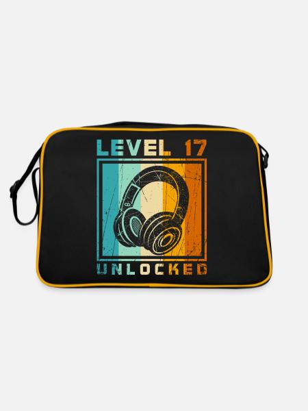 17th Birthday Boy - Retro Bag - black/gold - Back