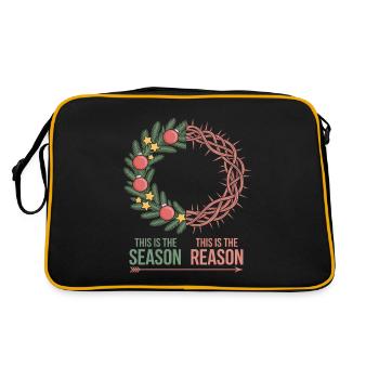 This Is The Season This Is The Reason Christmas - Retro Bag - black/gold - Back