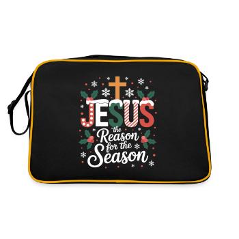 Jésus La raison de la saison Noël - Sac Retro - noir/or - Dos