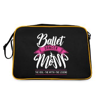 Ballet Dancer Mom The Idol Loves Classical Music - Retro Tasche - Schwarz/Gold - Hinten