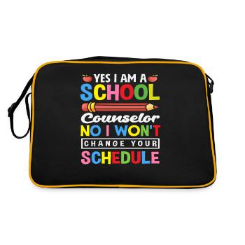 Ja Ich Bin Schulberater Nein Ich Ändere Nicht - Retro Tasche - Schwarz/Gold - Hinten