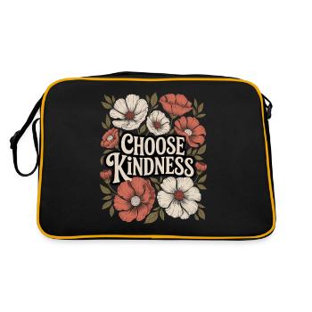 Choisissez la gentillesse boho fleurs vintage - Sac Retro - noir/or - Dos