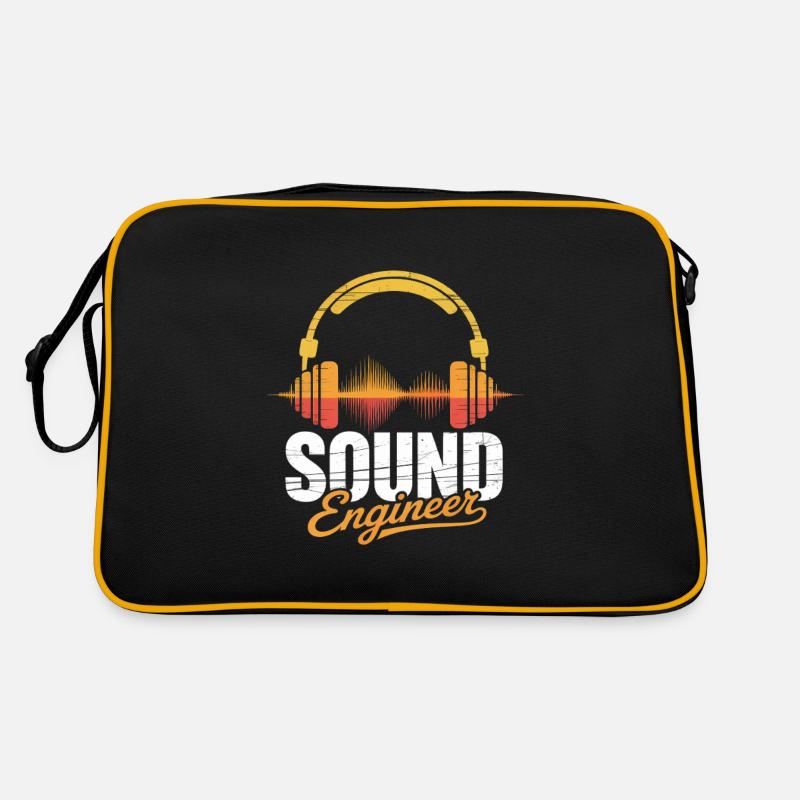 Sound Audio Engineer - Retro Tasche - Schwarz/Gold