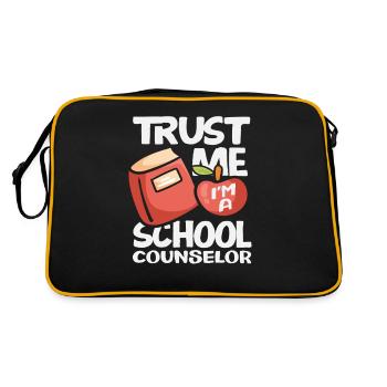 Vertraue Mir Ich Bin Schulberater - Retro Tasche - Schwarz/Gold - Hinten