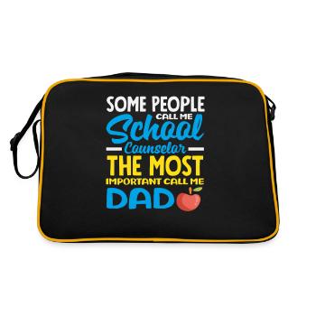 Manche Nennen Mich Schulberater Papa - Retro Tasche - Schwarz/Gold - Hinten