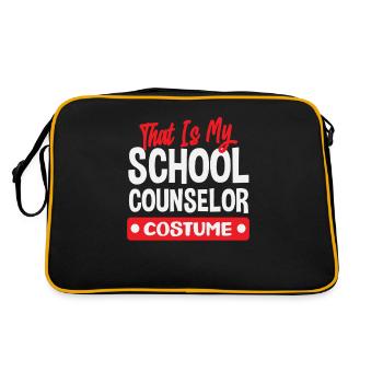 Das Ist Mein Schulberater Kostüm - Retro Tasche - Schwarz/Gold - Hinten
