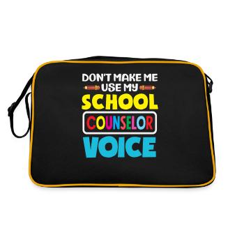 Lass Mich Nicht Meine Schulberater Stimme Nutzen - Retro Tasche - Schwarz/Gold - Hinten