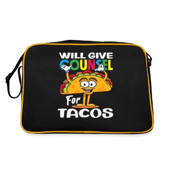 Un conseiller scolaire offre des conseils pour les tacos - Sac Retro - noir/or - Dos