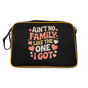 No family like my dear family - Retro Bag - black/gold - Back