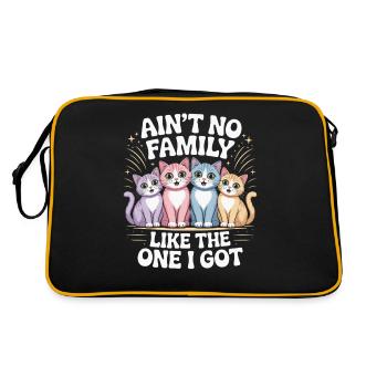 Aucune famille comme celle que j’ai avec - Sac Retro - noir/or - Dos