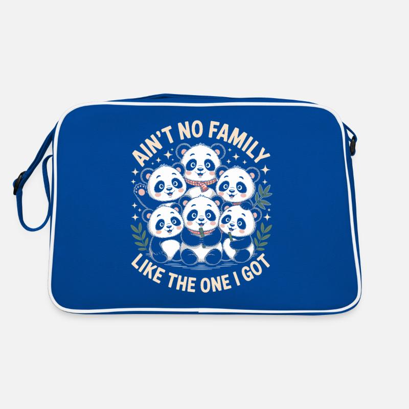 Pas de famille comme celle que j’ai - des pandas mignons Sac Retro
