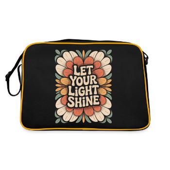 Laissez briller votre lumière Fleurs Vintage - Sac Retro - noir/or - Dos