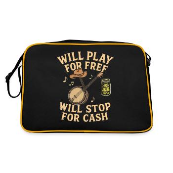 Will kostenlos spielen Will aufhören für Bargeld - Retro Tasche - Schwarz/Gold - Hinten