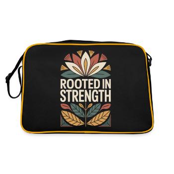 Fleur Vintage Empowerment Citation Design : - Sac Retro - noir/or - Dos