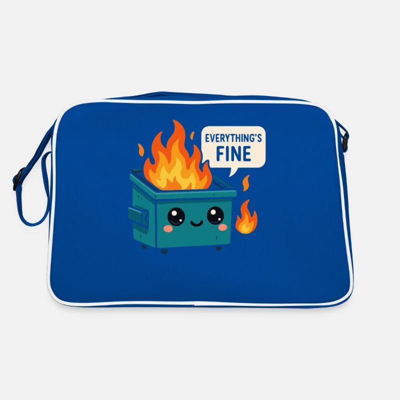 Dumpster Fire Meme Retro Tasche