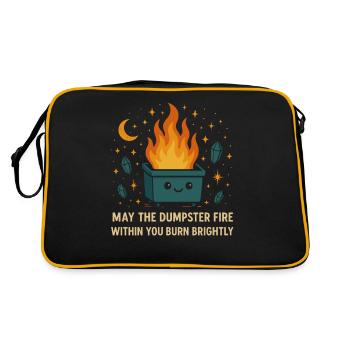 Feu de benne à ordures drôle - Sac Retro - noir/or - Dos