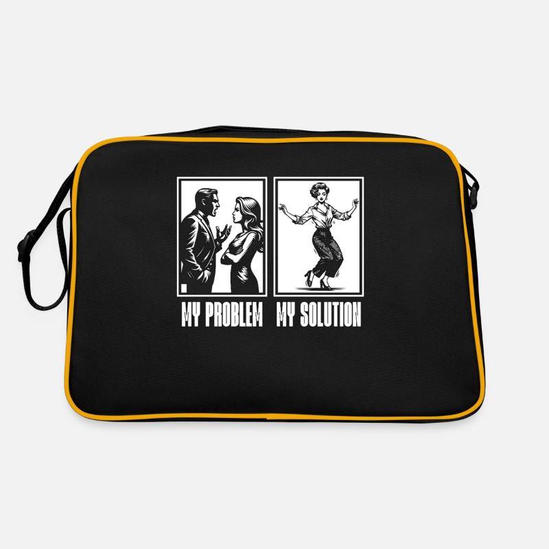 Dance Teacher My Problem My Pictogram Mom Dad Retro Tasche
