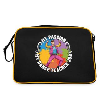 Dance Teacher My Passion My Dance Choreographer - Retro Tasche - Schwarz/Gold - Hinten